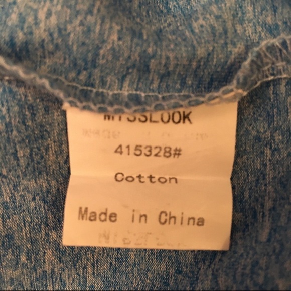 MISSLOOK v neck silk screened short sleeve t shirt - Picture 7 of 7